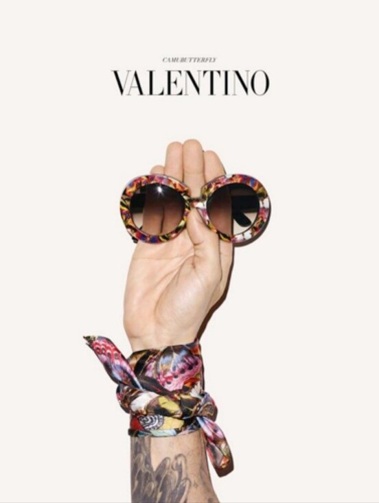 Valentino Accessories - RARE Valentino Butterfly Print  Round Sunglasses